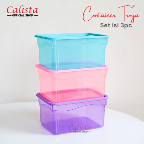 CALISTA - Calista Troya Set 3 in 1 Container Tempat Penyimpanan Serbaguna