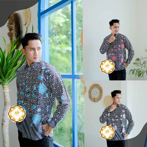 Rambe Batik Indonesia - Batik Kemeja Panjang Berkualitas F8