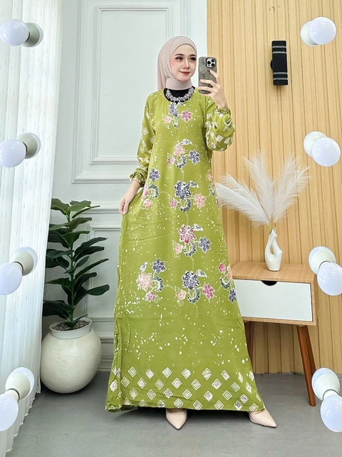 Batik Ayodha - GAMIS SAMIRA ALLSIZE ALLSIZE LD 114CM