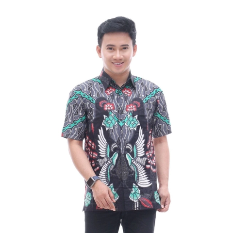 Batik Berjaya - Kemeja lengan pendek atau hem hamid