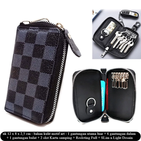 Lanc Fashion - Gantungan Kunci resleting Art Hook Inside Square Kotak