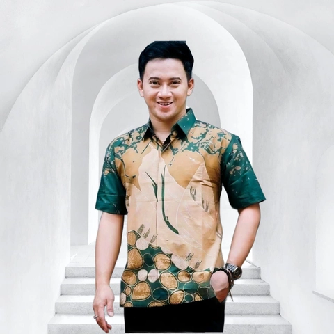 Batik Alfin - Kemejan Batik pria dewasa Lengan pendek motif Batu keren banget