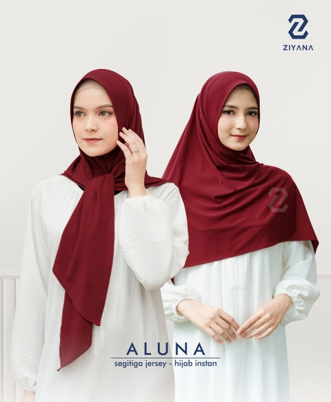 Ziyana Hijab - Segitiga Instan Oval Aluna Jersey Premium