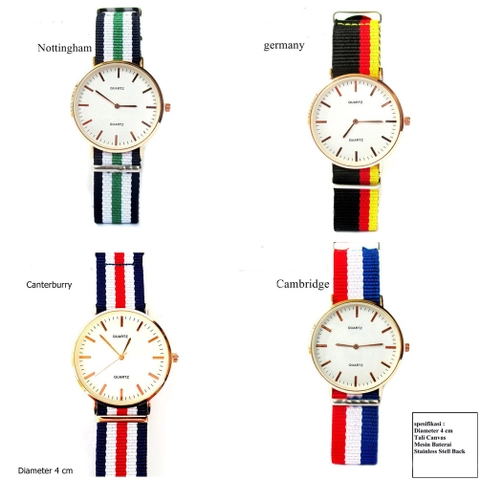 Lanc Fashion - jam tangan murah Kanvas StripLine 4 cm