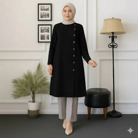 MEQA DAILY - Maroko Tunik Wanita Cantik Elegan