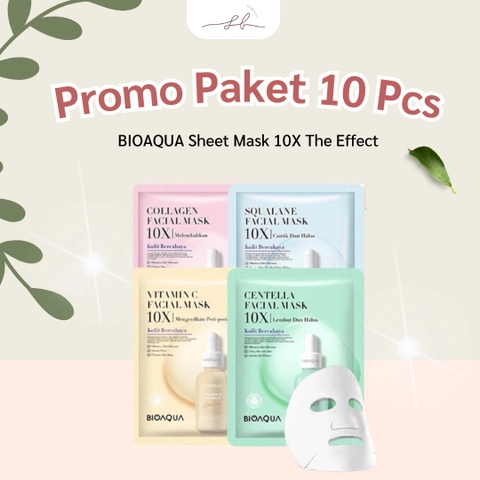 Sherbeautee - Bundling BIOAQUA Sheet mask 10X The Effect