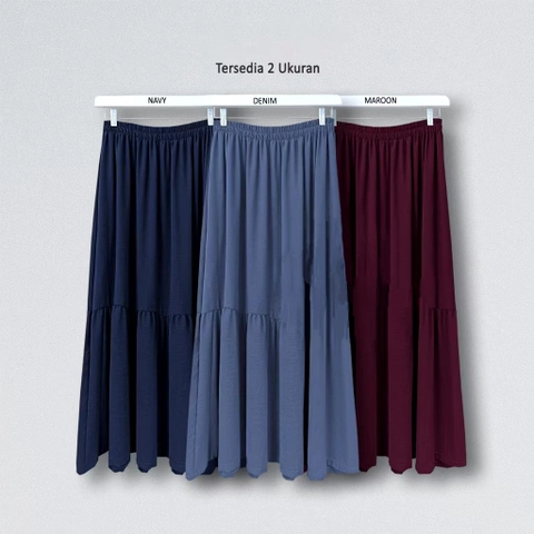 Rok Jumbo/Rok Bahan Sherina/Rok wanita/Bawahan Baju/Rok Panjang/Rok Lebar/Rok Syari