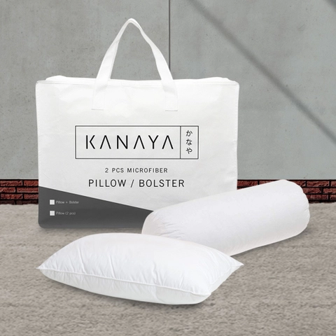 KANAYA - Bundle Kanaya Home Pillow & Bolster - Microfibre