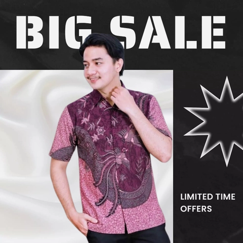Kois Batik - Batik pria dewasa buat kondangan oke banget motif ningrat burgundy