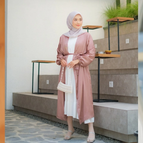Milyarda Hijab - Long Outer Cardenza Silk Outerwear
