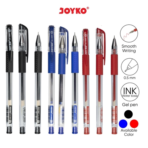 Bintang Terang ATK - Gel Pen Pulpen Pena Joyko JK-100NT Ujung Lancip - (1 Pack isi 12 Pcs)