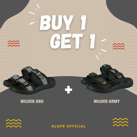 ALOPE OFFICIAL - BUY 1 GET 1 SANDAL ALOPE SANDAL WILDER CASUAL SANDAL GUNUNG TANPA PENGAIT BELAKANG