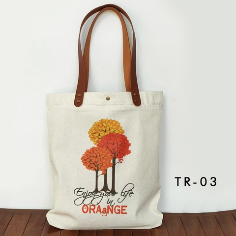 Dewani - Totebag Canvas Vintage TRE 03 Tas Wanita Seri Pohon