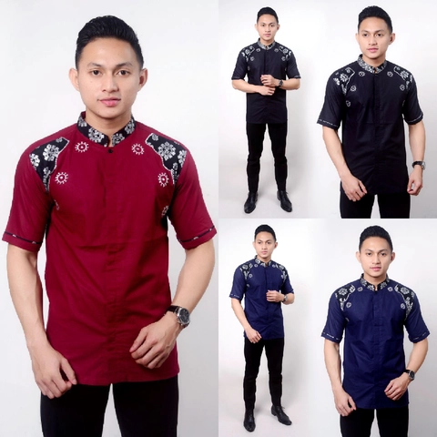 Batik Alfin - Baju koko bordir lengan pendek model terbaru bagus