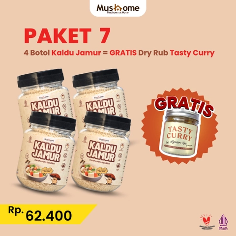 Mushome Official - Mushome Official - Beli 4 Kaldu Botol Jamur Free 1 Dry Rub Tasty Curry