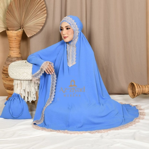 Azziyad Mukena - Mukena dewasa crinkle airflow premium mix renda gyper