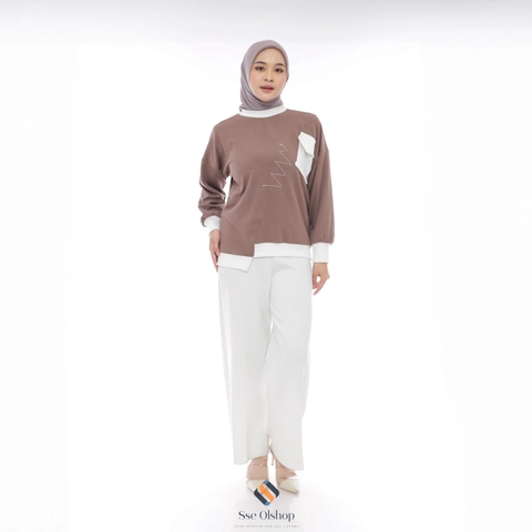 Sseolshop - Queen blouse atasan wanita kekinian / baju atasan wanita terbaru knit jumbo L XL XXL