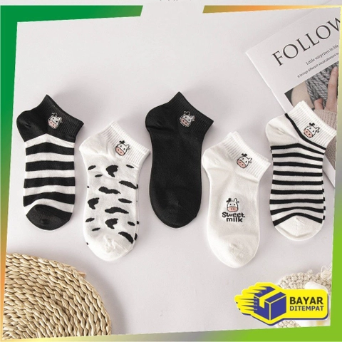 Beatdrop - Kaos Kaki Lucu Motif Mamba Set Isi 5 Pasang