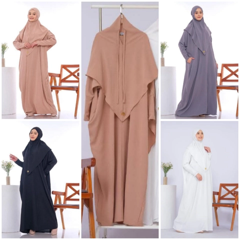 Kois Batik - New Set Abaya Marwa Hijab