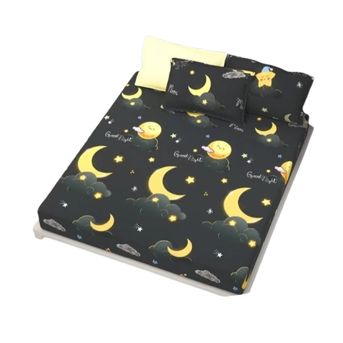 Galeripuko - Sprei Katun Premium Motif NIGHT BLACK