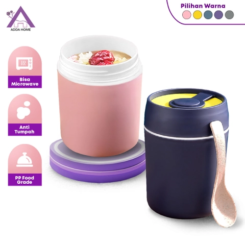ADDA Home - Cangkir Sup Mini Termos Tahan Panas Anti Tumpah PP 500ml