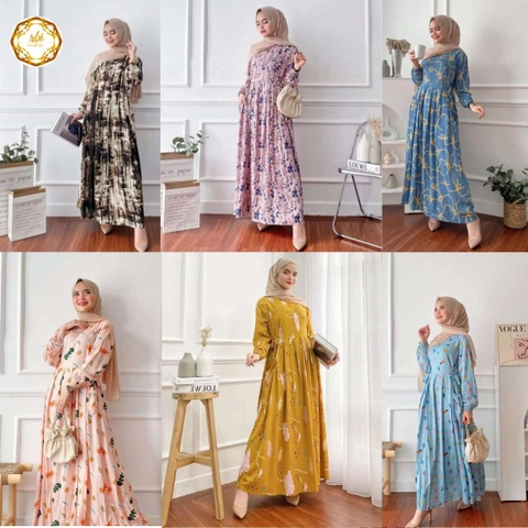 Gamis Milea Bahan Rayon Premium Grade A Terlaris