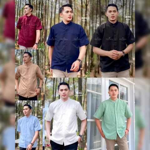 [CUCI GUDANG] Baju Koko Kemeja Adnan Kemko Casual Daily (Premium Quality)