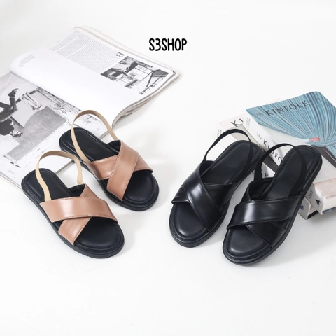 S3SHOP - Sandal Monica S3shop Sendal Wanita Tali Belakang Karet Perempuan platfrom Cewek