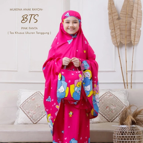 qayd - Mukena BTS Anak TK SD Tanggung 2 - 9 Tahun Bahan Rayon