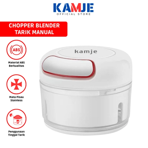 KAMJE Blender Penggiling Penghalus Pencacah Bumbu Mini Chopper Serbaguna Tarik Manual KMJ014