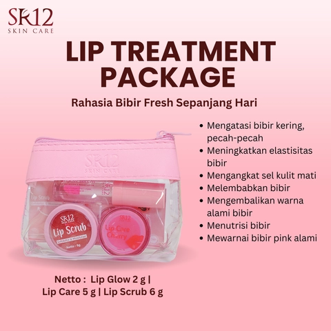 SR12 Lip Treatment Package Lip Scrub Lip Care Lip Glow Serum Merawat Bibir Sehat