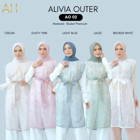 Alivia House - Alivia AO 02 Outer Brukat Kondangan Kebaya Panjang kondangan kebaya pendek kondangan Alivia