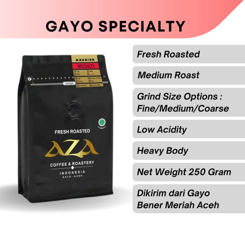 Aza Coffee - Kopi Arabika Aceh Gayo Specialty 250 gr