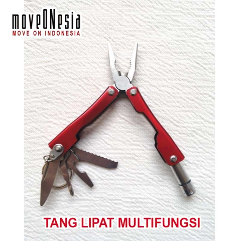 Moveonesia - Tang Lipat Mini Multifungsi Plus Senter