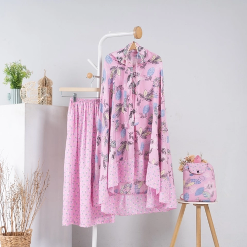 Jembar - Mukena Anak Tas Ransel Umur 4-7thn Katun Rayon Motif Premium Adem Taslimaslima