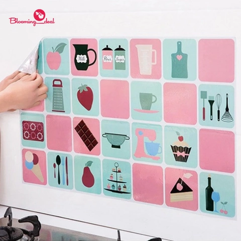 Blooming Deal - Stiker Dapur Anti Minyak / Wall Sticker Dapur Aluminium Foil (STICKER-DAPUR)