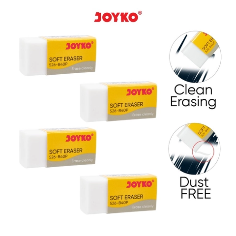 Bintang Terang ATK - Eraser / Penghapus Joyko 526-B40P/526-B40BL/526-B40CO (1 Pack isi 40 Pcs)