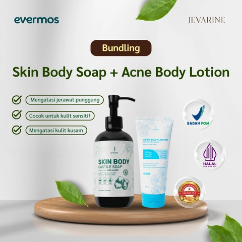Jevarine - Skin Body Castile Soap + Acne Body Lotion Spotless Skin
