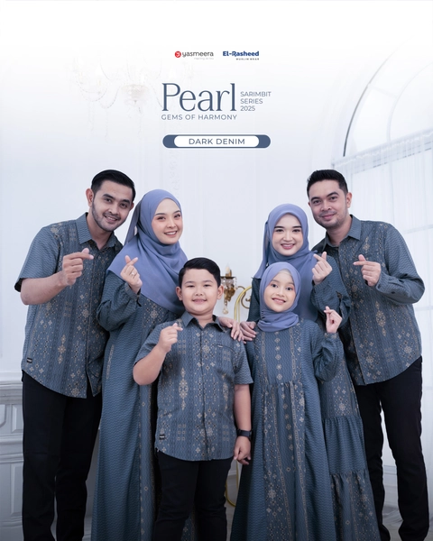 Yasmeera Official - Sarimbit 2025 Pearl Series Warna Dark Denim