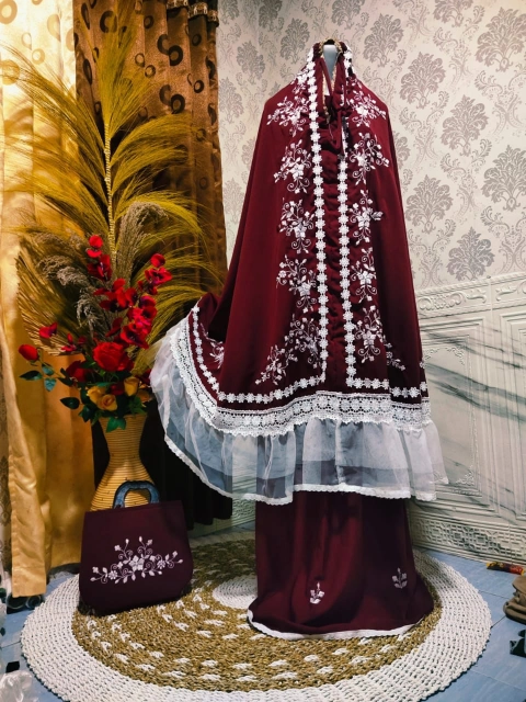 SRIAYU COLLECTION - Mukena Sabina Bordir Bunga Terbaru