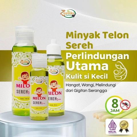 Zeeida Herbal - Minyak Telon Sereh Menghangatkan Melindungi Dari Gigitan Serangga