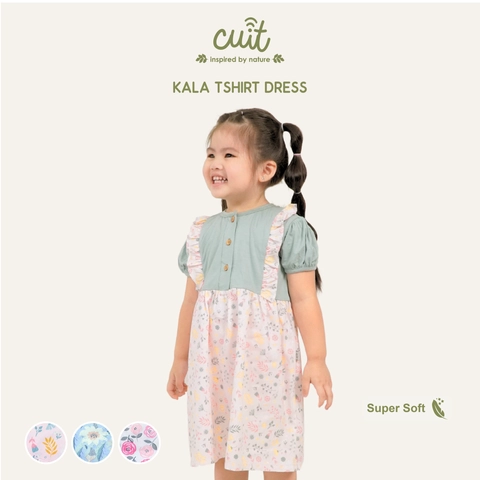 Kintakun Baby - KINTAKUN BABY X CUIT Kala Tshirt Dress Anak Toodler Motif Bunga 1-4 Tahun