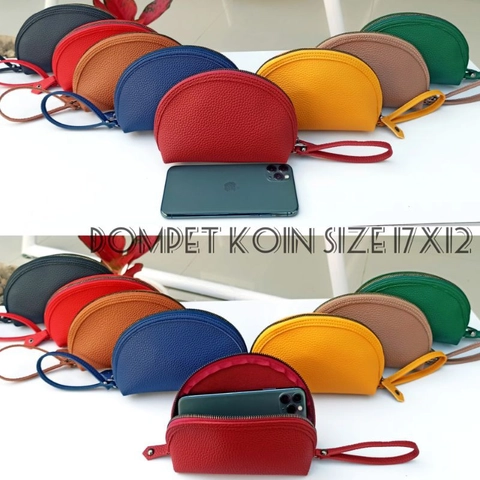 Alifa Shop - Dompet Papirut Koin size Besar 17X12 Kulit jeruk tebal Dompet Koin Dompet Wanita Dompet Kunci