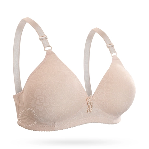 Youhave - BH Bra Wanita BH Tanpa Kawat Busa Sedang Motif Bunga 100123