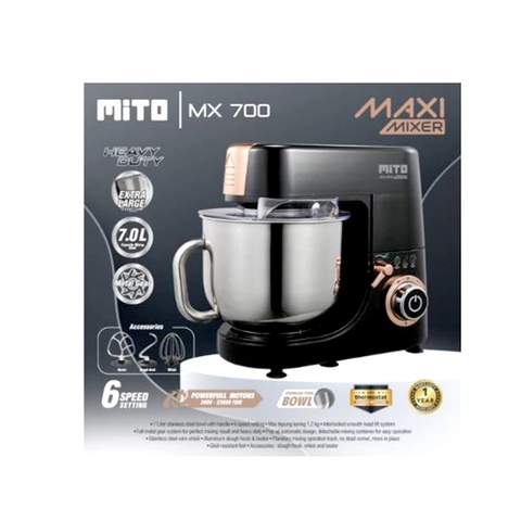 UTAMAMEGA - Mito MX700 Mixer Standing Bowl Stainless Kapasitas 7 Liter