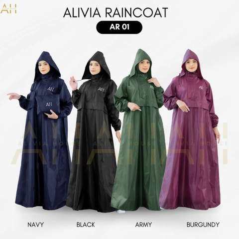 Alivia House - Jas Hujan Gamis Wanita Alivia Raincoat 01 Jas hujan muslimah jas hujan gamis muslimah