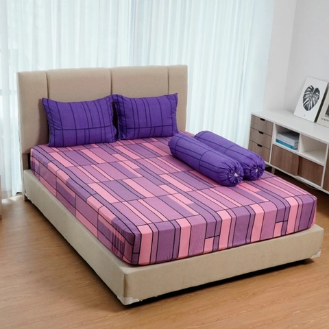 Kintakun - Sprei Dluxe Bakula Microtex Minimalis Ungu