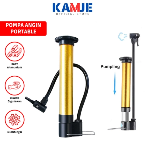 KAMJE Pompa Angin Ban Motor Sepeda Balon Mini Portable Serbaguna KMJ011