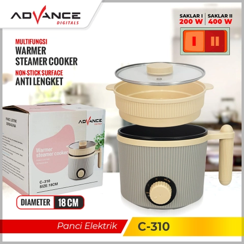 Advance Digitals Indonesia - Panci Listrik Elektrik C-310 Multifungsi Warmer Steamer Cooker