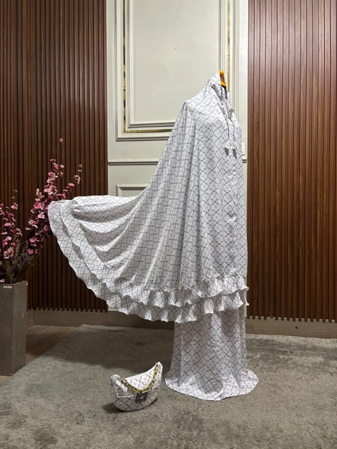 SRIAYU COLLECTION - MUKENA SANTORINI PRINTING PLISKET TERBARU